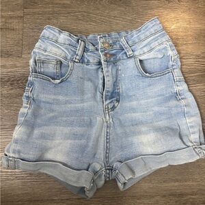 Light Blue Denim Women's Shorts